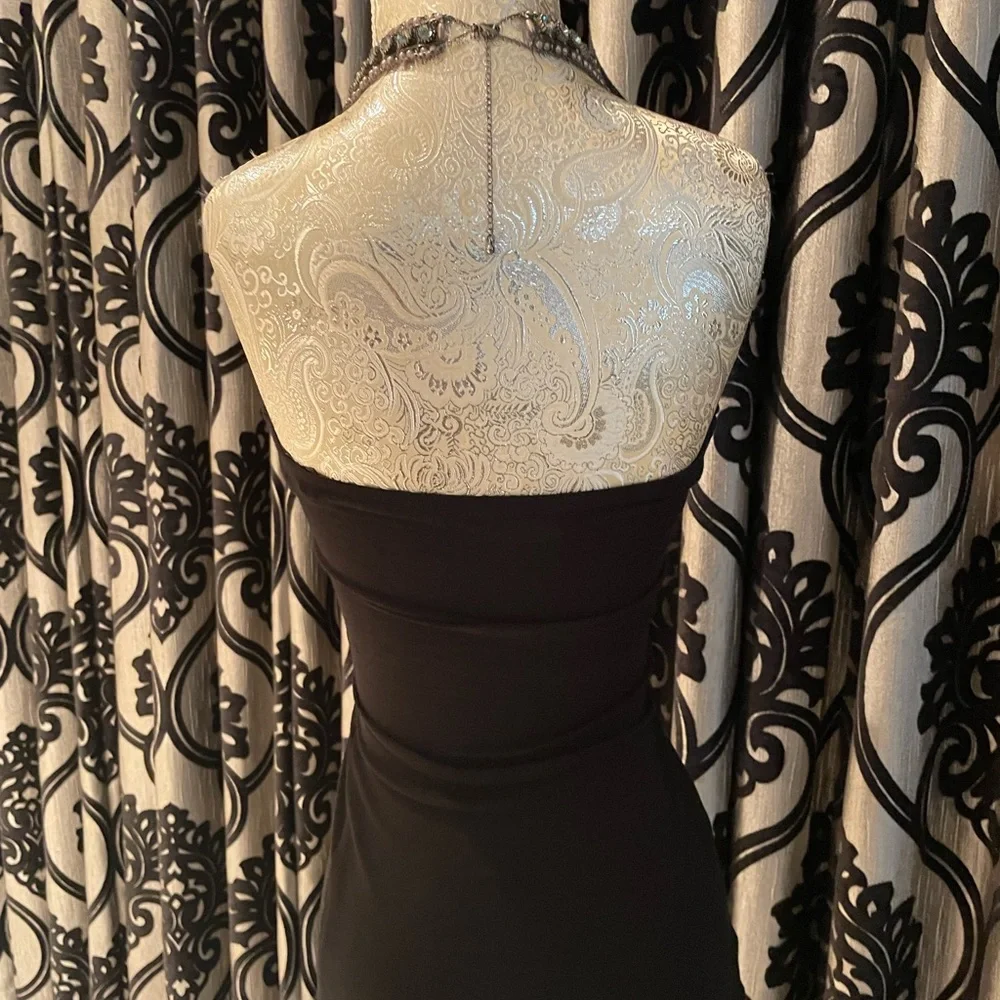 Sky Black Halter Top with Embellished Detail Small - Picture 8 of 11